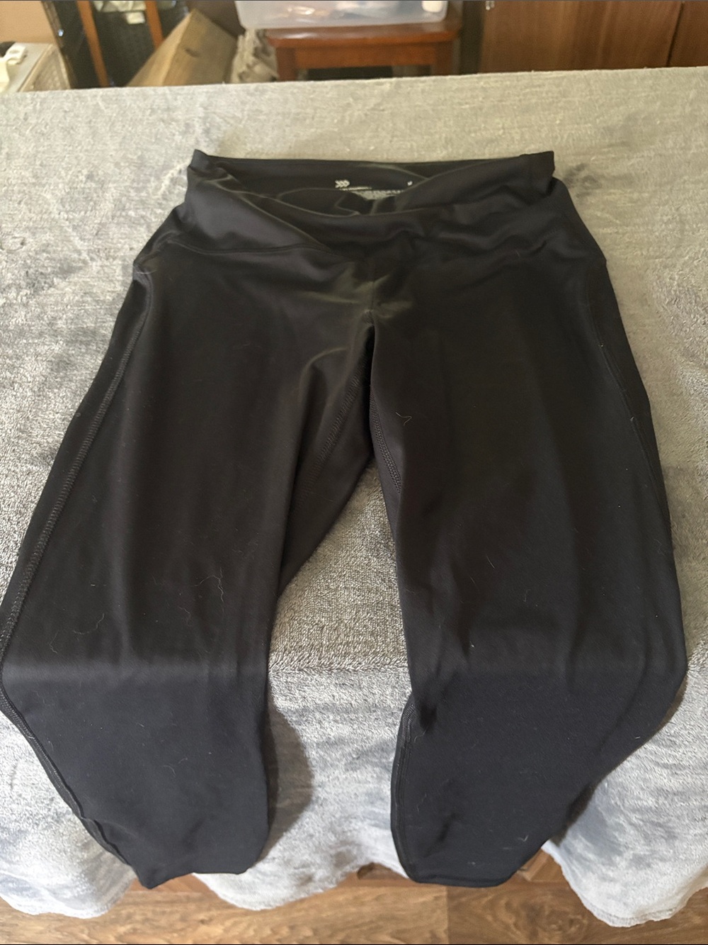 all in motion Black Capri Athletic Leggings with Wide Waistband